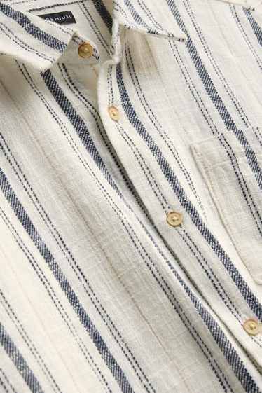 Children Boys - Shirt - striped - textured - cremewhite