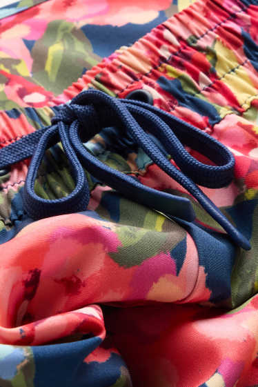 Dames - Bikinishort - LYCRA® - gebloemd - gekleurd