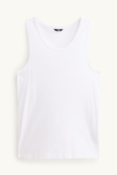 Herren - Tank Top - gerippt - weiss