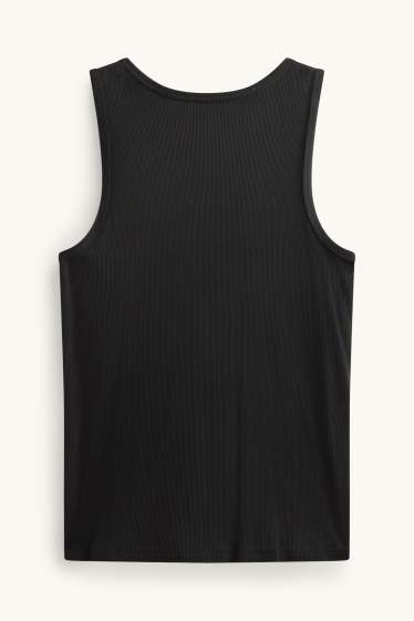 Herren - Tank Top - gerippt - schwarz