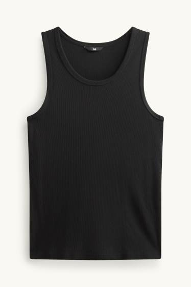 Herren - Tank Top - gerippt - schwarz
