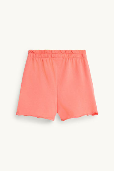 Baby Girls - Baby shorts - broderie anglaise - orange