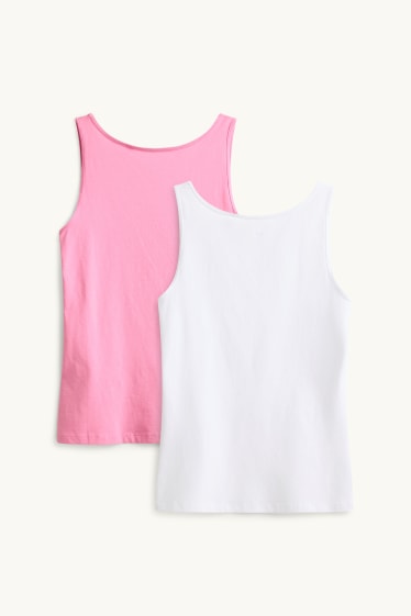 Femmes - Lot de 2 - haut  - blanc / rose