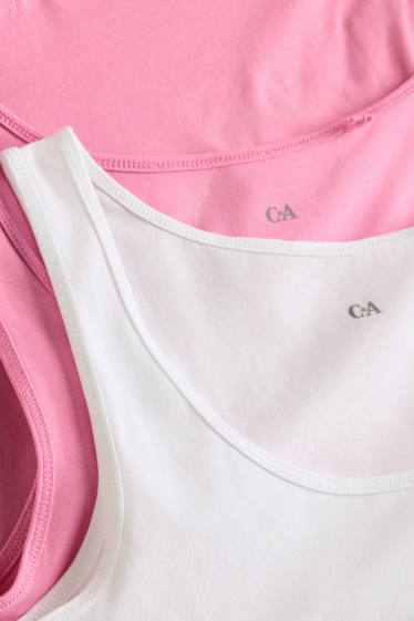 Femmes - Lot de 2 - haut  - blanc / rose