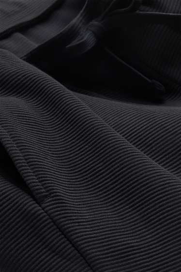 Men - Shorts - ribbed - black