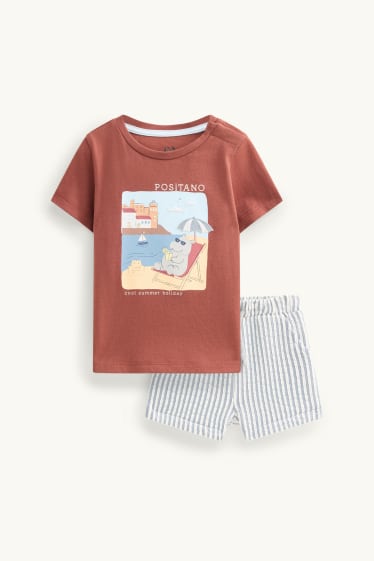 Baby Buben - Urlaub - Baby Outfit - 2 teilig - braun
