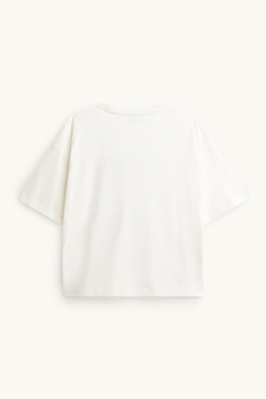 Femmes - T-shirt - relaxed fit - blanc
