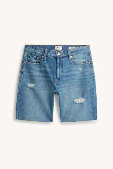 Herren - Jeans-Shorts - jeansblau
