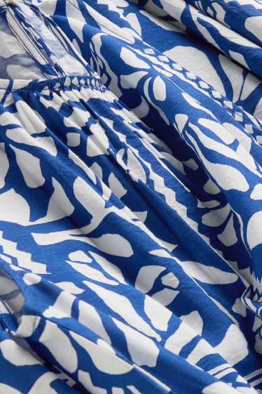 Donna - Vestito fit & flare - fantasia - blu / bianco