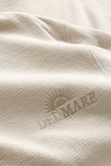 Herren - T-Shirt - Relaxed Fit - strukturiert - beige