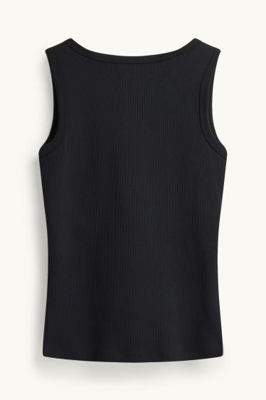 Damen - Top mit integriertem BH - schwarz