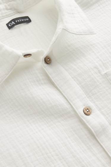 Niños - Camisa de muselina - blanco