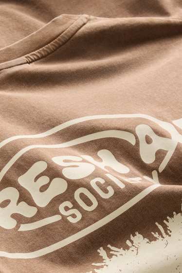 Men - T-shirt - relaxed fit - brown