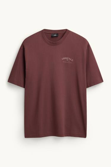 Unisex - T-Shirt - Relaxed Fit - dunkelbraun