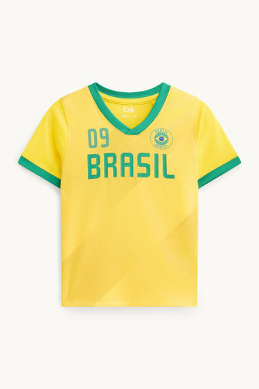 Kinder Jungen - Brasilien - Kurzarmshirt - gelb