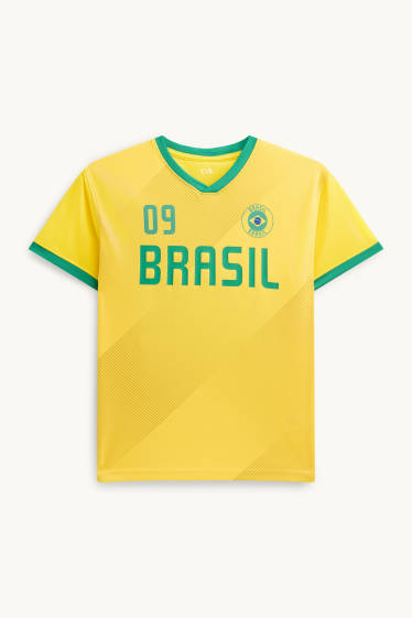 Kinder Jungen - Brasilien - Kurzarmshirt - gelb