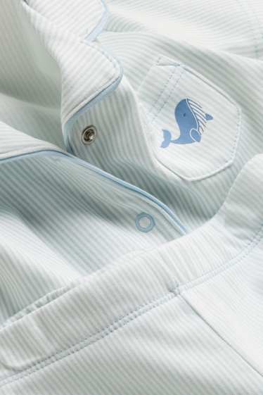 Bébés garçons - Baleine - pyjama pour bébé - 2 pièces - à rayures - bleu clair