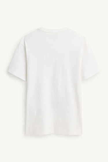 Kinder Jungen - Kopfhörer - Kurzarmshirt - weiss