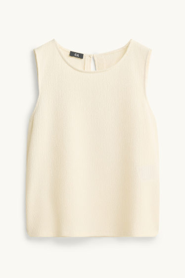 Dona - Samarreta sense mànigues - crema