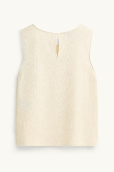 Dona - Samarreta sense mànigues - crema