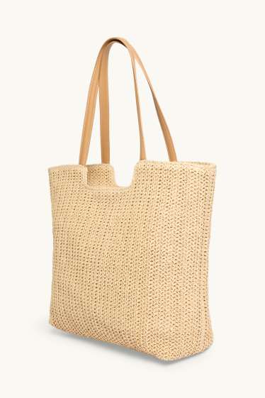 Dona - Bossa shopper gran de palla - beix