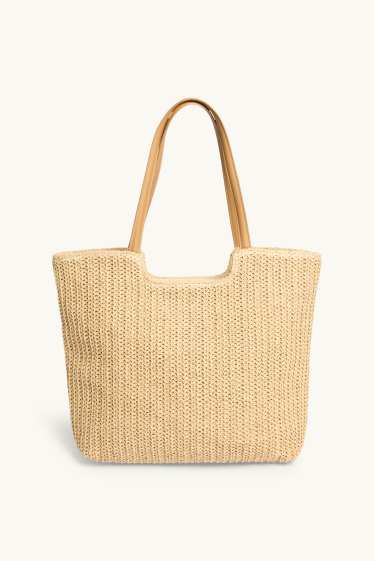 Dona - Bossa shopper gran de palla - beix