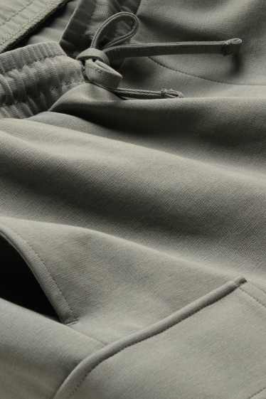 Bărbați - Pantaloni scurți de trening, model cargo - gri