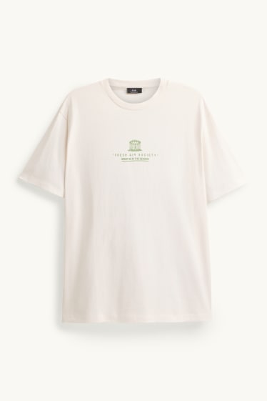 Herren - T-Shirt - Relaxed-Fit - weiß