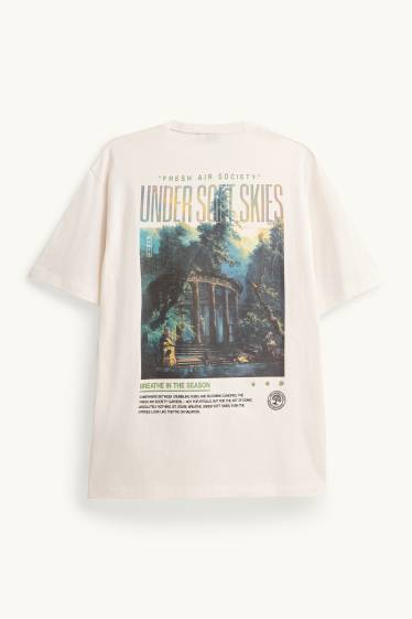 Herren - T-Shirt - Relaxed-Fit - weiß