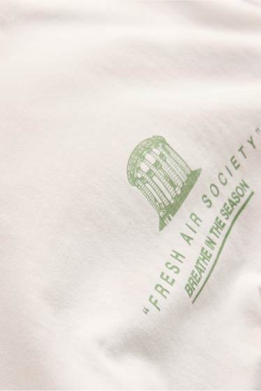 Herren - T-Shirt - Relaxed-Fit - weiß