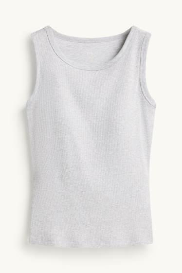 Damen - Top mit integriertem BH - grau