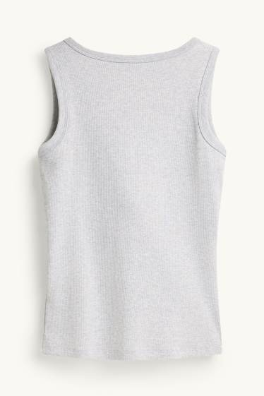 Damen - Top mit integriertem BH - grau