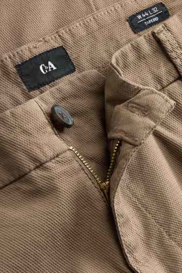 Herren - Chino - Tapered Fit - strukturiert - braun