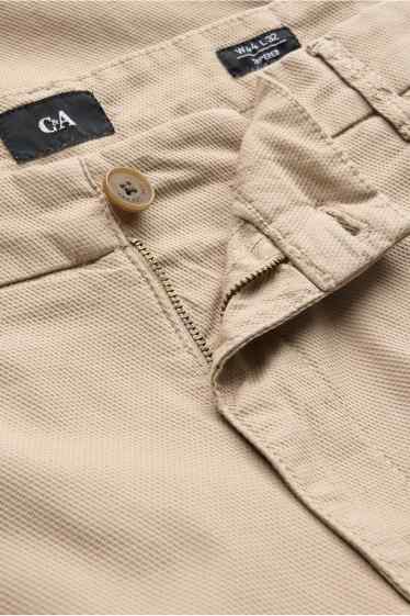 Herren - Chino - Tapered Fit - strukturiert - hellbeige