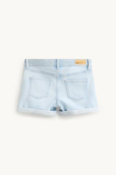 Kinder Mädchen - Jeans-Shorts - helljeansblau