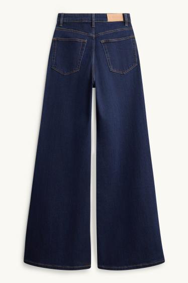 Dona - Flared Jeans - high waist - blau fosc