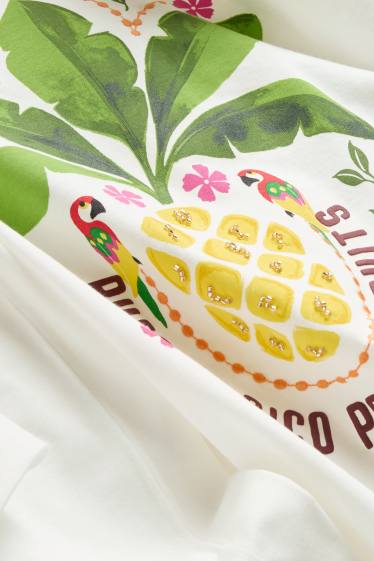 Dona - Samarreta de mànigues curtes - relaxed fit - blanc