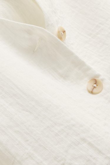 Femei - Bluză fără mâneci crop - alb