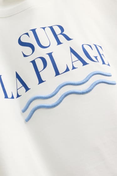 Femmes - T-shirt - Oversize - blanc