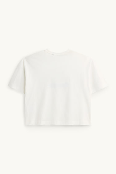 Femmes - T-shirt - Oversize - blanc