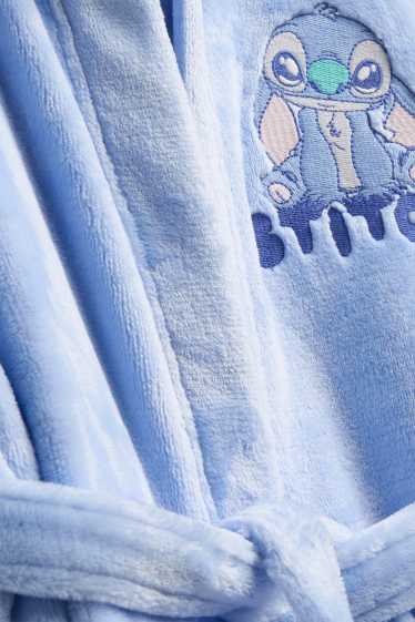 Kinder Mädchen - Lilo & Stitch - Bademantel mit Kapuze - blau