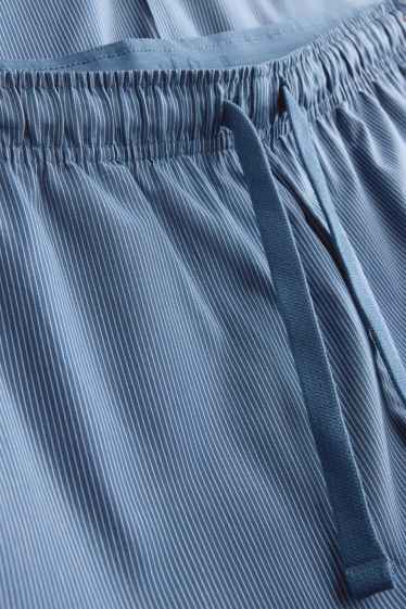 Bărbați - Pantaloni de pijama - cu dungi - albastru