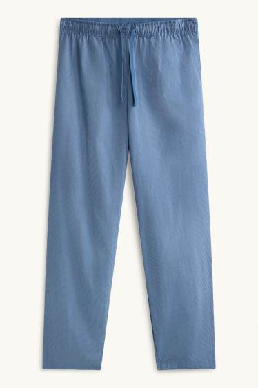 Bărbați - Pantaloni de pijama - cu dungi - albastru