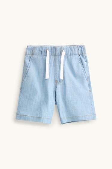 Kinder Buben - Shorts - Jeans-Look - hellblau