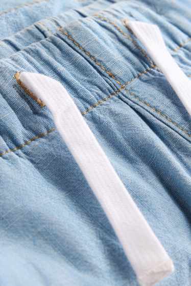 Kinder Buben - Shorts - Jeans-Look - hellblau