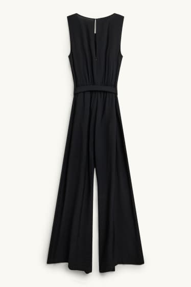 Femei - Salopetă cu curea - negru