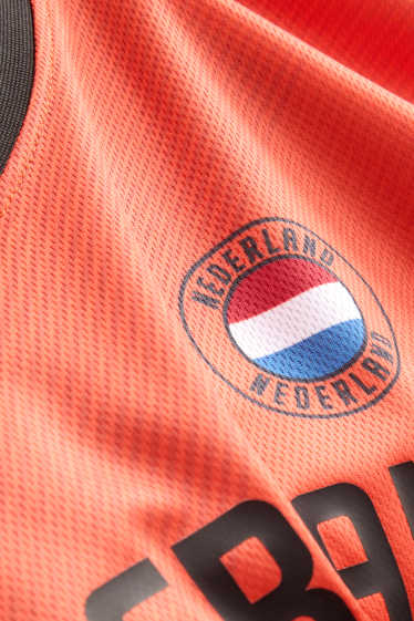 Kinder Jungen - Niederlande - Kurzarmshirt - orange / schwarz