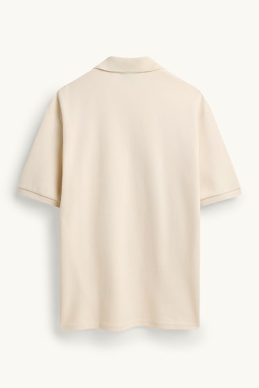 Pánské - Polokošile - relaxed fit - krémově bílá