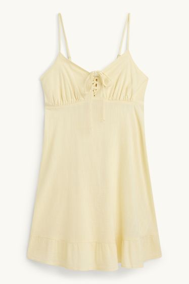 Femmes - Robe empire - jaune