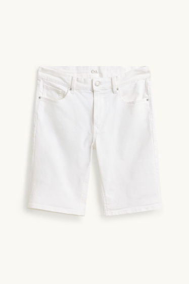 Hommes - Short en jean - blanc